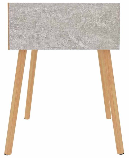 Noční stolek betonově šedý 40 x 40 x 56 cm kompozitní dřevo 326803