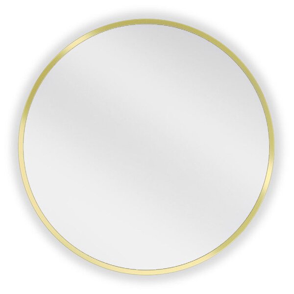 Mexen Loft kulaté koupelnové zrcadlo 30 cm, zlatý rám - 9850-030-030-000-50
