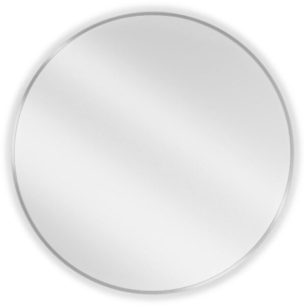 Mexen Loft kulaté koupelnové zrcadlo 80 cm, rám inox - 9850-080-080-000-10