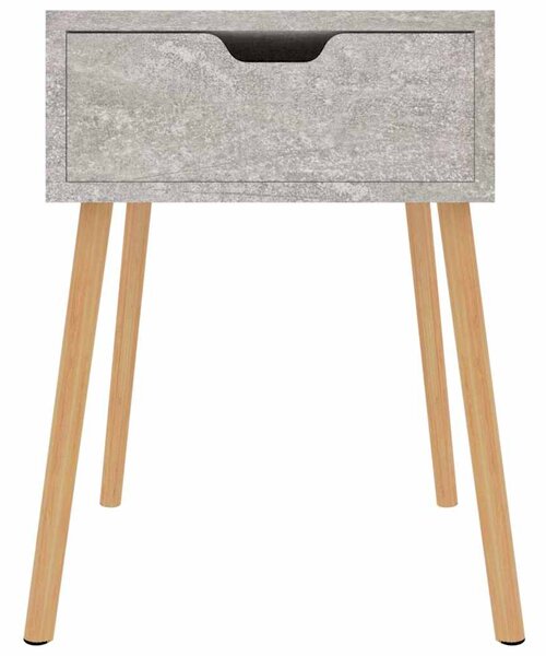 Noční stolek betonově šedý 40 x 40 x 56 cm kompozitní dřevo 326803