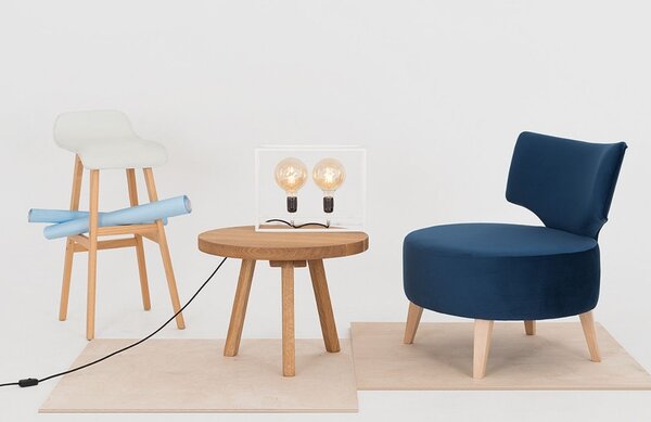 Nordic Design Tmavě modré sametové křeslo Full