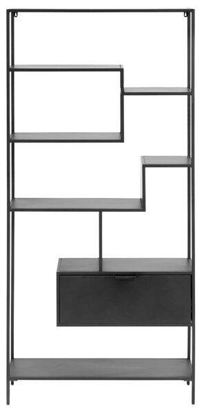 Černý kovový regál Kave Home Shantay 168 x 80 cm