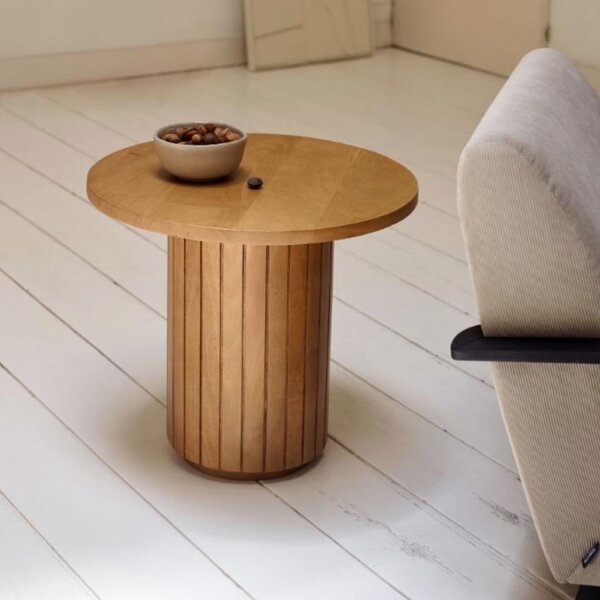 Dřevěný odkládací stolek Kave Home Licia Ø 60 cm