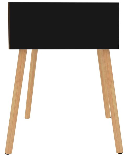 Noční stolek černý vysoký lesk 40 x 40 x 56 cm kompozitní dřevo 326809