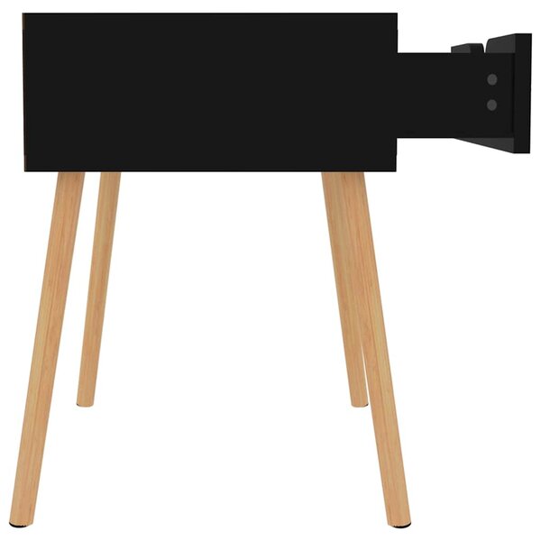 Noční stolek černý vysoký lesk 40 x 40 x 56 cm kompozitní dřevo 326809