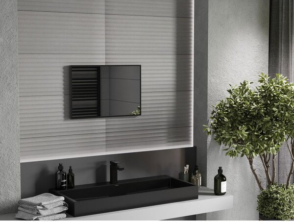 Mexen Loft koupelnové zrcadlo obdélníkové 60 x 40 cm, černý rám - 9852-060-040-000-70