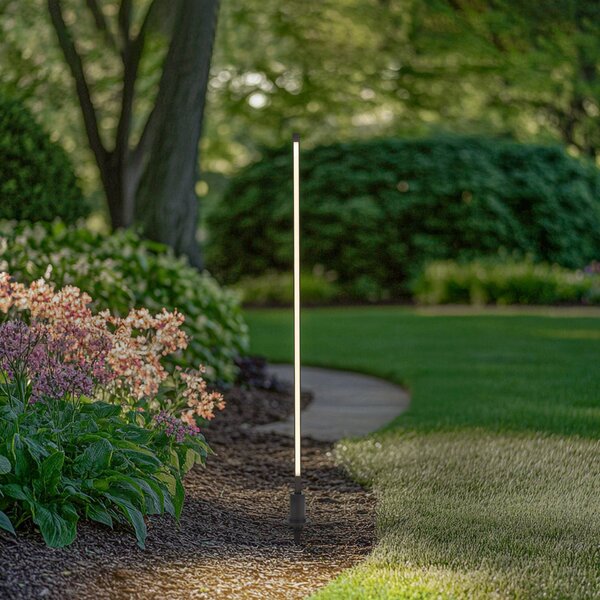 Lindby LED osvětlení cesty Neano, 120 cm, černé, kov, IP65, Černá, Hliník, Moderní