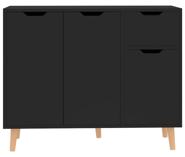Příborník černý 90 x 30 x 72 cm kompozitní dřevo 326814