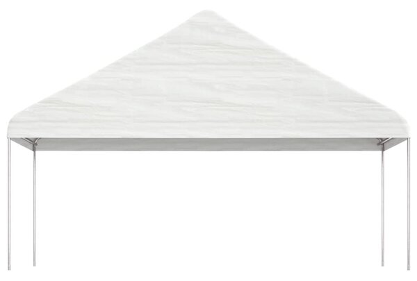 Altán se střechou bílý 5,88 x 2,23 x 3,75 m polyethylen