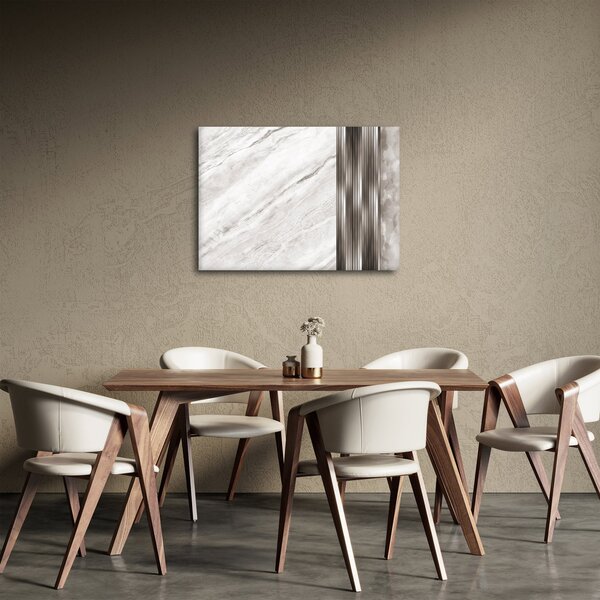 Obraz - Mramor se stříbrnými linkami (70x50 cm)