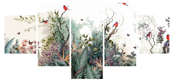 Obraz - Přírodní krajina, aquarel (125x70 cm)