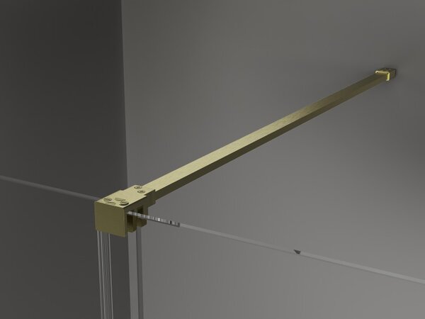 Mexen Velar, posuvné sprchové dveře do otvoru 90 cm, 8mm sklo námraza, zlatá matná, 871-090-000-31-55