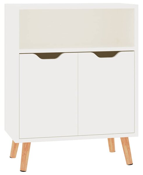 Příborník bílý s vysokým leskem 60x30x72 cm kompozitní dřevo 326828