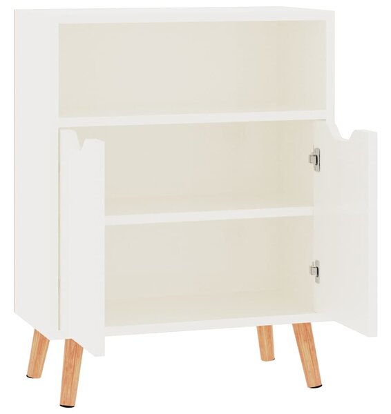 Příborník bílý s vysokým leskem 60x30x72 cm kompozitní dřevo 326828