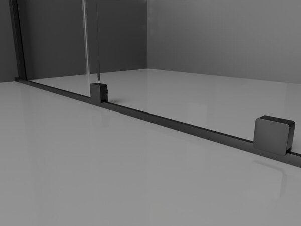 Mexen Velar posuvná sprchová stěna Walk-in 140 x 200 cm, matné sklo 8 mm, černá - 871-140-000-33-70