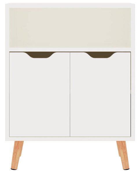 Příborník bílý s vysokým leskem 60x30x72 cm kompozitní dřevo 326828