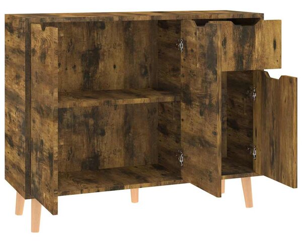 Příborník kouřový dub 90 x 30 x 72 cm kompozitní dřevo 326821