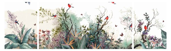 Obraz - Přírodní krajina, aquarel (170x50 cm)