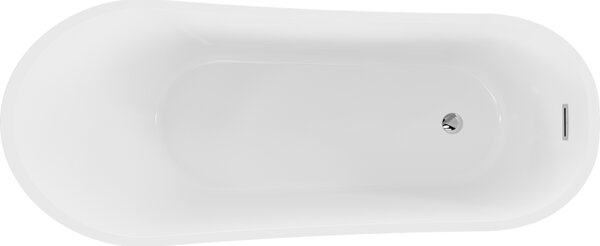 Mexen Alta, volně stojící vana 170 x 75 cm, bílá, chromový přepad, 52141707500-01