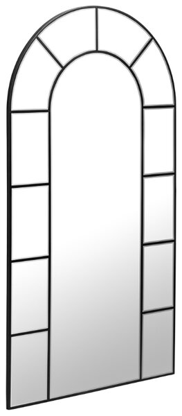 Černé kovové nástěnné zrcadlo Kave Home Nediva 88 x 165 cm