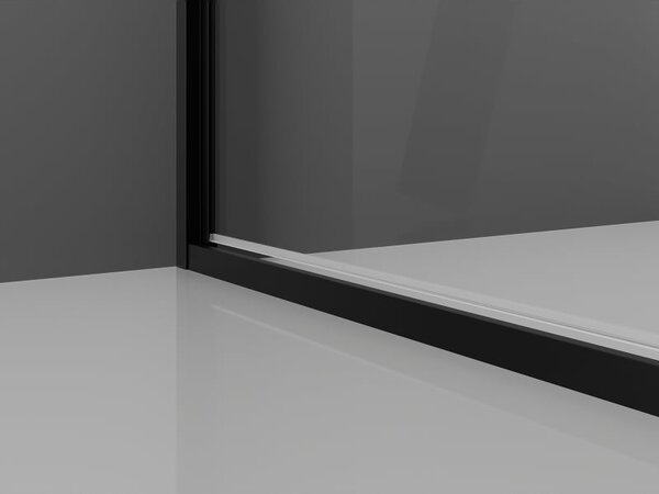 Mexen Exo sprchový kout s výkyvnými dveřmi 100 x 90 cm, transparentní, černá - 817-100-090-70-00