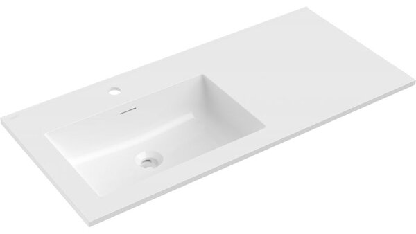 Mexen Otis umyvadlo zapuštěné do desky levé 101 x 46,5 cm, bílý lesk - 25181000L