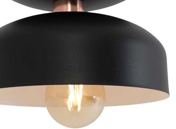 Nordic Design Černé kovové závěsné světlo Femme L