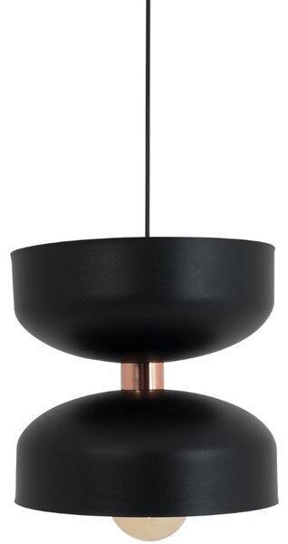 Nordic Design Černé kovové závěsné světlo Femme L
