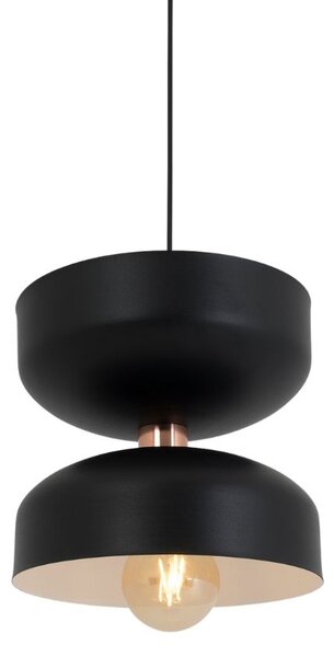 Nordic Design Černé kovové závěsné světlo Femme L