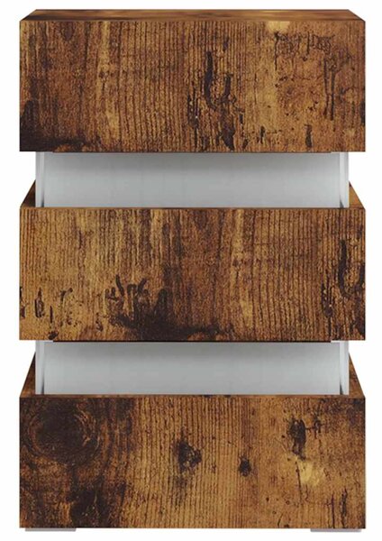 Noční stolek kouřový dub 45 x 35 x 67 cm kompozitní dřevo 326848