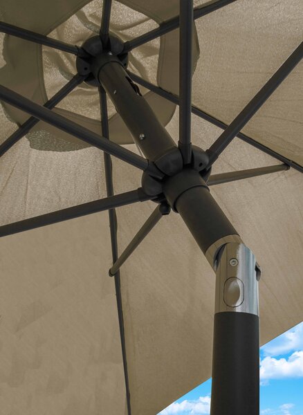 Linder Exclusiv Naklápěcí slunečník 250 cm Šedohnědý