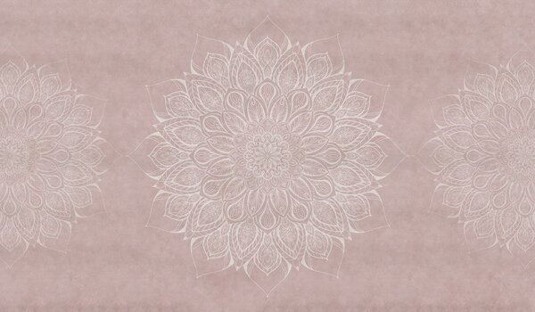 Fototapeta Bílá a růžová mandala, Fototapety s pírky, Populární fototapety, t00827v2 - Tapeko.co.cz