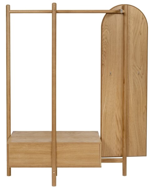 Dubový věšák Woodman Tripod se zrcadlem 180 cm