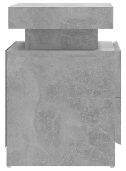 Noční stolek betonově šedý 45 x 35 x 52 cm kompozitní dřevo 326853