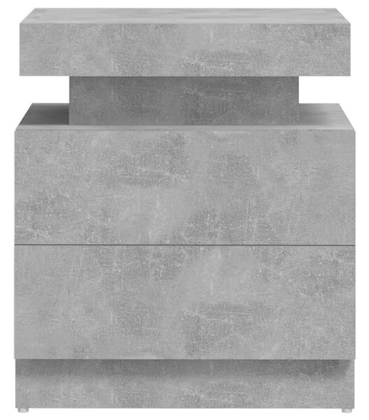 Noční stolek betonově šedý 45 x 35 x 52 cm kompozitní dřevo 326853