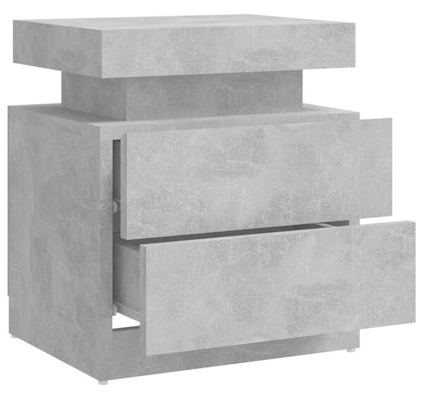 Noční stolek betonově šedý 45 x 35 x 52 cm kompozitní dřevo 326853