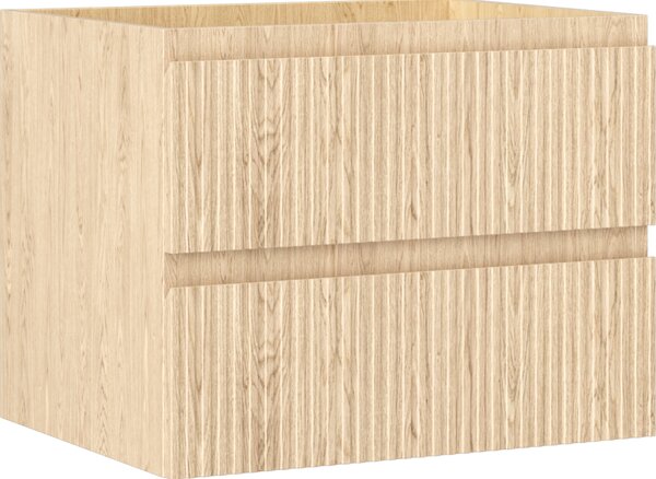 Mexen Rivel koupelnová skříňka pod umyvadlo 60 cm, 2 zásuvky, drážkovaná, dub - 91A20-06047-2-BFF81