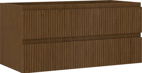 Mexen Rivel koupelnová skříňka pod umyvadlo 100 cm, 2 zásuvky, drážkovaná, ořech - 91A20-10047-2-BFF86