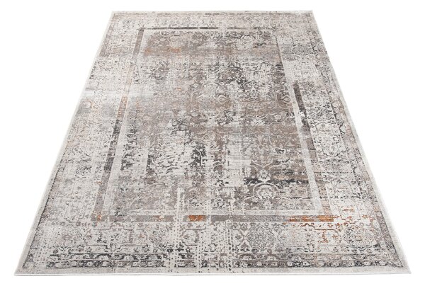 Makro Abra Moderní kusový koberec FEYRUZ S756B SHRINK Antracitový šedý Rozměr: 80x150 cm