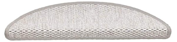 Samolepicí nášlapy na schody sisal 15 ks 56 x 17 x 3 cm platina 326858