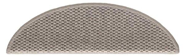 Samolepicí nášlapy na schody sisal 15 ks 56x17x3 cm stříbrné 326859