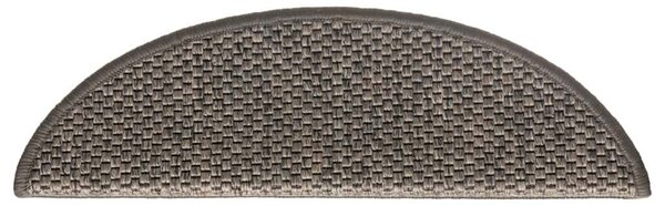 Samolepicí nášlapy na schody sisal 15 ks 56x17x3 cm šedo-béžové 326860
