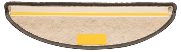 Samolepicí nášlapy na schody sisal 15 ks 56x17x3 cm šedo-béžové 326860