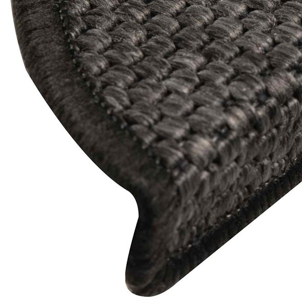 Samolepící nášlapy na schody vzhled sisal 15 ks 56x17x3 cm 326861