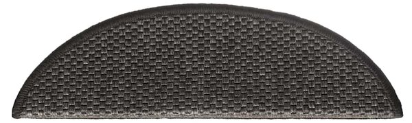 Samolepící nášlapy na schody vzhled sisal 15 ks 56x17x3 cm 326861