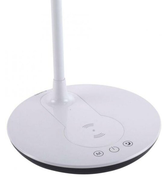 LEUCHTEN DIREKT is JUST LIGHT LED stolní lampa, bílé, stmívatelné, CCT, vč. nabíjení mobilu 3000-5500K
