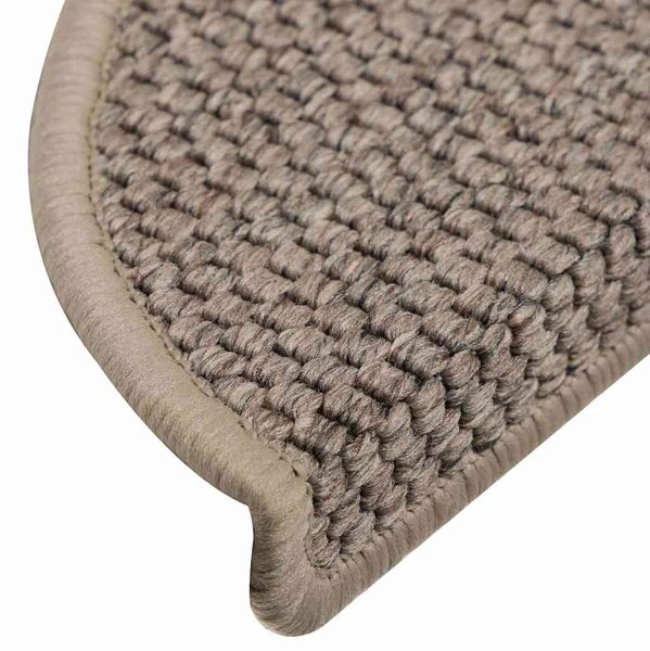 Samolepící nášlapy na schody vzhled sisal 15 ks 56x17x3 cm 326866