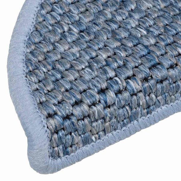 Samolepící nášlapy na schody vzhled sisal 15 ks 56x17x3cm modré 326862