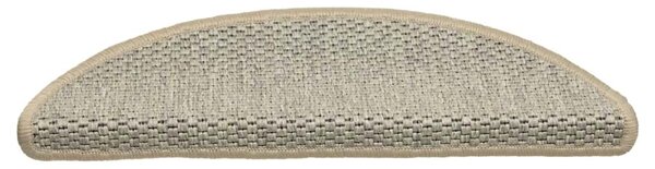 Samolepicí nášlapy na schody sisal 15ks 56x17x3cm světle zelené 326863