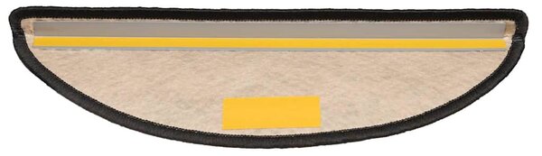 Samolepící nášlapy na schody vzhled sisal 15 ks 56x17x3 cm 326861